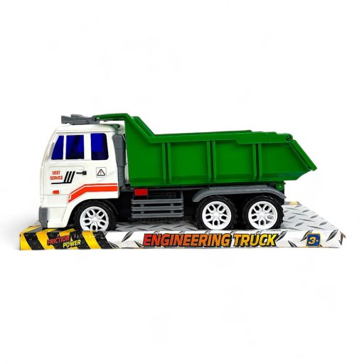 Teherautó billencs játék, 2 színben, 27x12 cm méretben.
