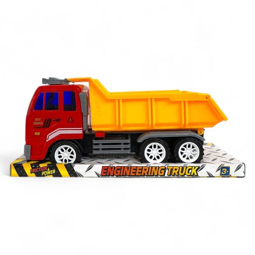 Teherautó billencs játék, 2 színben, 27x12 cm méretben.