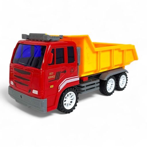 Teherautó billencs játék, 2 színben, 27x12 cm méretben.