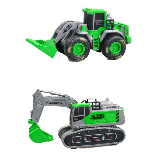 Traktor klt., 2 db, elöl szerk., Kerekes/ lánctalpas, saras, lend.,3 féle, 25x9 cm dob.