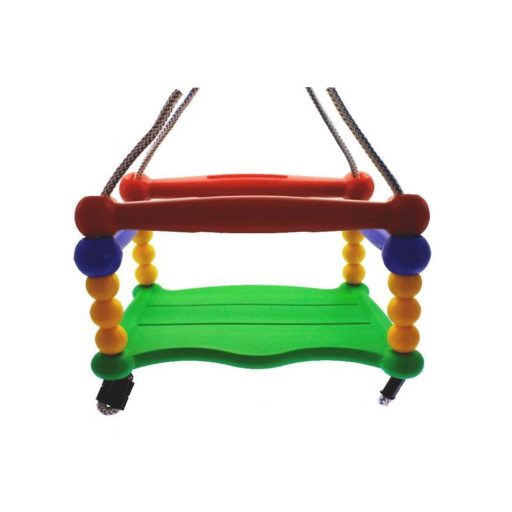 Színes, golyós hinta gyerekeknek, max. 50 kg teherbírással.