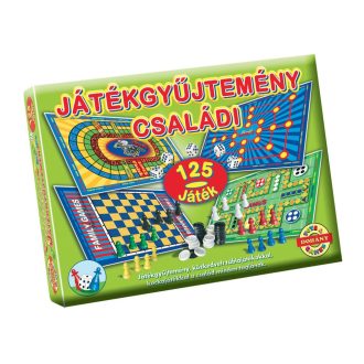   125 játékos családi társasjáték gyűjtemény, szórakozás mindenkinek.