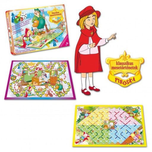 Társasjáték, Két mesés játék egyben, KIFUTÓ  6 féle, 34x24x4 cm dob.