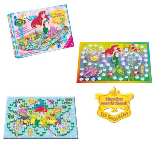 Társasjáték, Két mesés játék egyben, KIFUTÓ  6 féle, 34x24x4 cm dob.