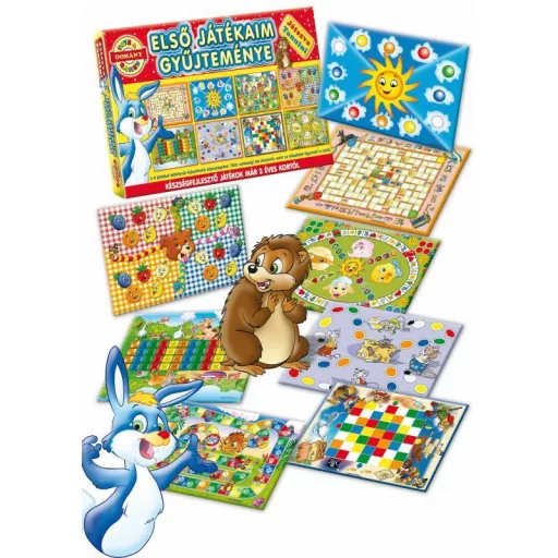 Első játékgyűjteményem: 4 társasjáték kezdőknek, 47x28x5 cm.