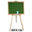 Fa Rajztábla, 2 az 1-ben, lábon álló, natúr, 98x54 cm