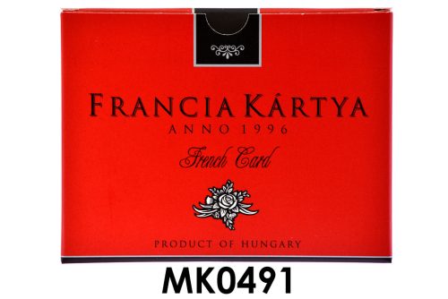 Francia kártya, 12x9 cm, klasszikus játékkártya szett.