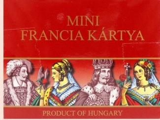 Romi mini kártyajáték, 8x6 cm, szórakoztató családi játék.