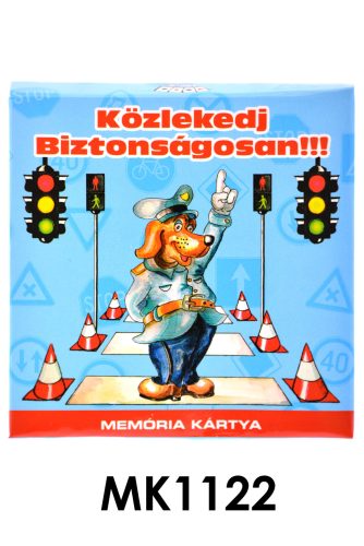 KRESZ tematikájú memória kártya játék gyermekeknek.