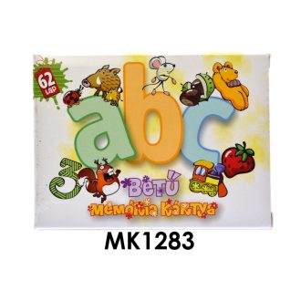 ABC betűs memória kártya, 12x9 cm-es méretben, dobozban.