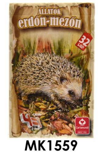 Állatos 4 az 1-ben kártyajáték, erdei és mezei témában.