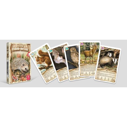 Állatos 4 az 1-ben kártyajáték, erdei és mezei témában.