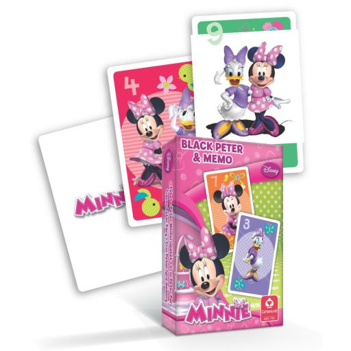 Minnie egér kártyajáték, Fekete Péter, 6x9 cm gyerekeknek.