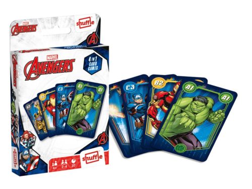 Marvel Bosszúállók 4 az 1-ben kártyajáték memória és reflexre.