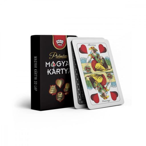 Prémium magyar kártya, 6x10 cm, tartós és minőségi kivitel.
