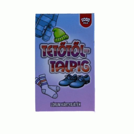 Kártya játék: tetőtől talpig lórum, 65x10 cm dobozban.