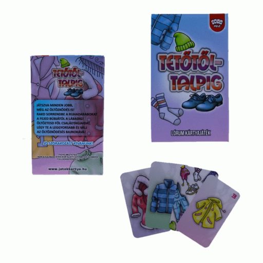 Kártya játék: tetőtől talpig lórum, 65x10 cm dobozban.