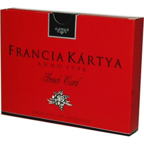 Prémium francia kártya, 110 lap, 13.5x10 cm díszdobozban.
