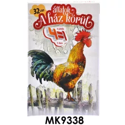   Kártyajáték állatokkal, 4 az 1-ben, ház körüli állatokkal.