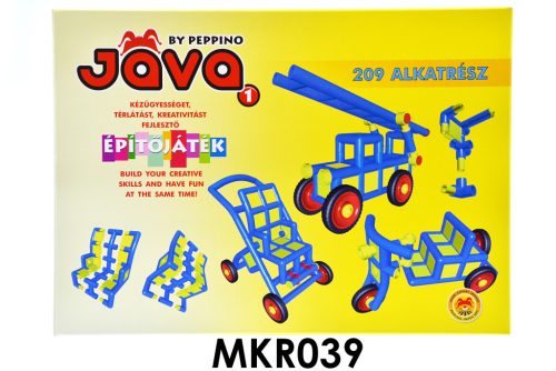Java 1 építőkészlet, 209 db-os kreatív játék szett gyerekeknek.