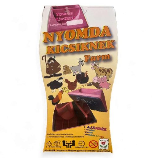 Gyerekeknek készült 30 darabos nyomdakészlet dominókkal.