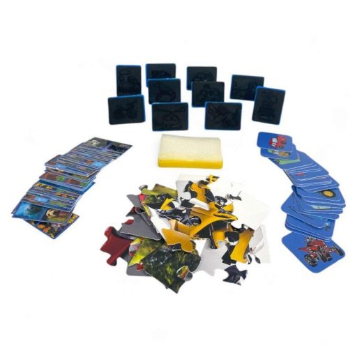 Gyerekeknek készült 30 darabos nyomdakészlet dominókkal.