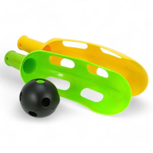 Pelota készlet 3 színű labdákkal, 10x14x39 cm méretben.