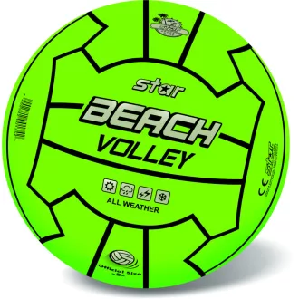   Labda, Beach Volley, strand röplabda, fluoreszkálós, 3 szín, 21 cm