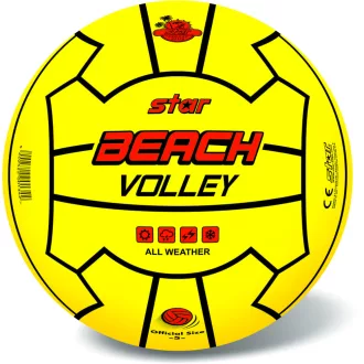   Labda, Beach Volley, strand röplabda, fluoreszkálós, 3 szín, 21 cm