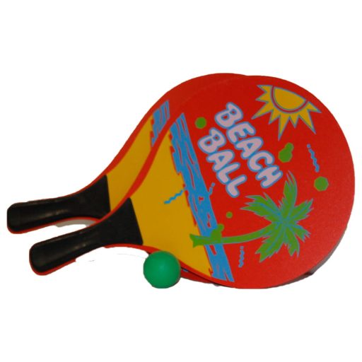 Beach ball ütők, 2 színben, 24x37 cm, hálós csomagolásban.