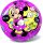 Disney Minnie egér mintás labda, 23 cm átmérőjű.