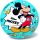 Labda, jogdíjas, Disney, Mickey egér, 14 cm