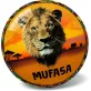   Disney Mufasa Oroszlánkirály labda, 23 cm, színes és vidám.