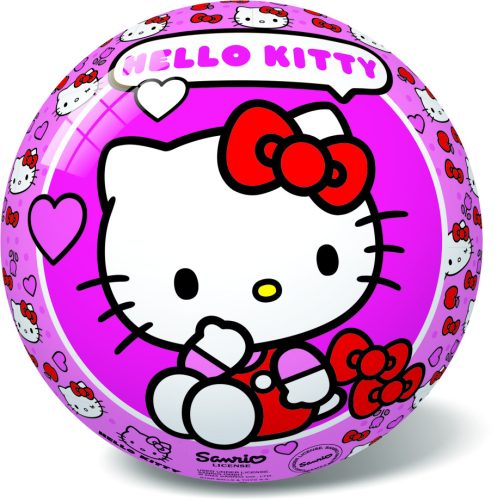 Hello Kitty labda, 23 cm-es, szórakoztató és biztonságos játék.