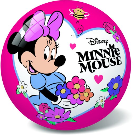 Labda, jogdíjas, Disney, Minnie egér, virágos, 23 cm