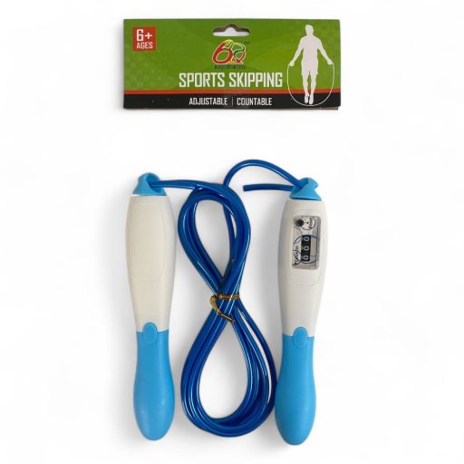 Ugrálókötél számlálóval, PVC anyagból, 2 színben, 15x18 cm