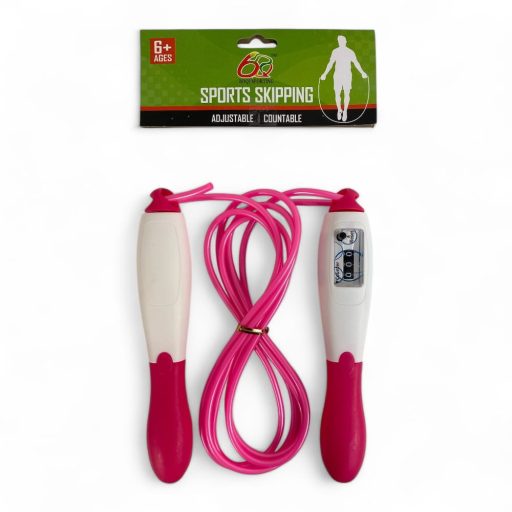 Ugrálókötél számlálóval, PVC anyagból, 2 színben, 15x18 cm