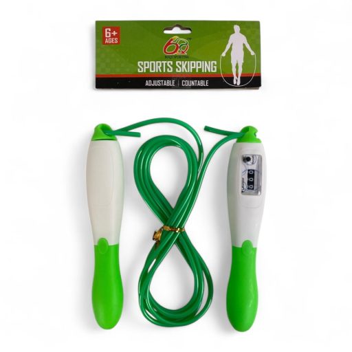 Ugrálókötél számlálóval, PVC anyagból, 2 színben, 15x18 cm