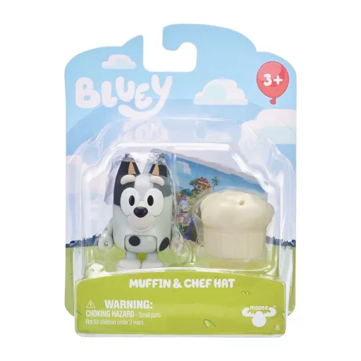 Bluey figura, 1-es csomag, 6 féle, 14x16 cm lapon, 24 db/disp.