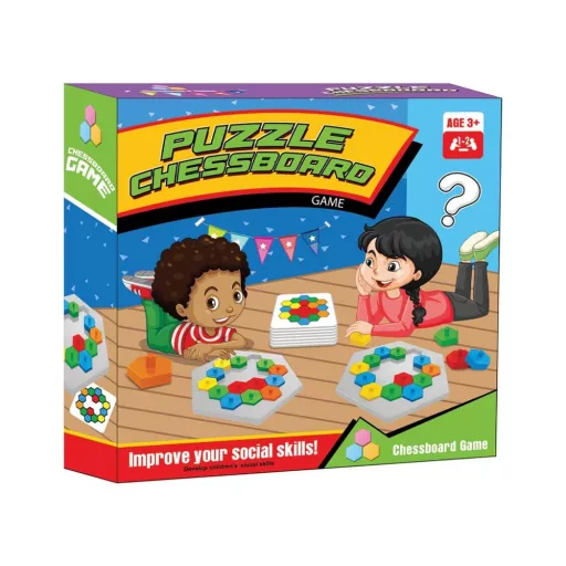 Gyorsasági színkirakó társasjáték, 21x21 cm, izgalmas kihívás.