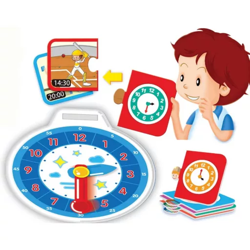 Óraoktató társasjáték, idő felismerése szórakoztató módon.
