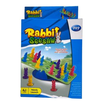   Egyensúlyozó, nyúl, mérleghinta, társasjáték, 15x24 cm dob.