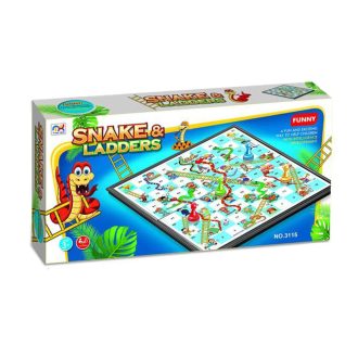   Mágneses kígyók és létrák társasjáték, kompakt méretben.