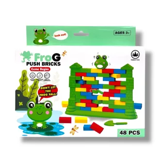 Falépítő, ügyességi, társasjáték, 21x19 cm dob.