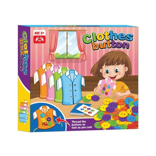 Gombfelvarró ügyességi társasjáték - kreatív fejlesztés gyerekeknek
