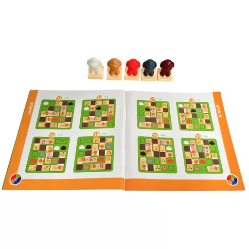 IQ Puzzle pálya, kutyák és kutyaházak, 17x24 cm dob.