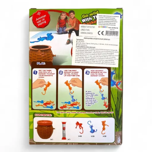 Egyensúlyozó majom társasjáték, izgalmas családi szórakozás.