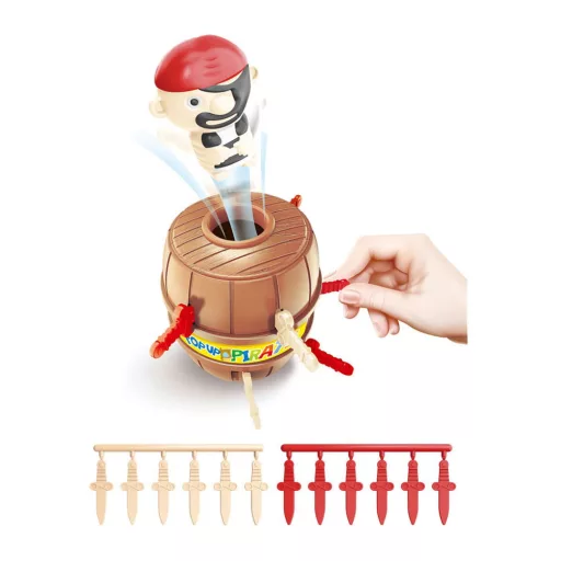 Kalóz a hordóban, társasjáték, 10x10+ cm dob.