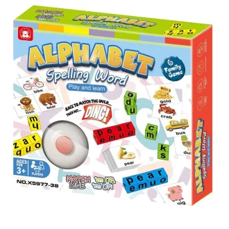   Gyorsasági társasjáték: angol oktató kártyák és csengővel.