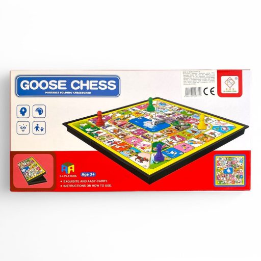 Kígyók és létrák utazós társasjáték, kompakt 34x17 cm méretben.